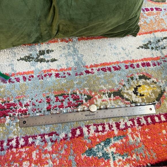 Vintage Austrian Crystal & Silver Bead Necklace - Picture 2 of 2